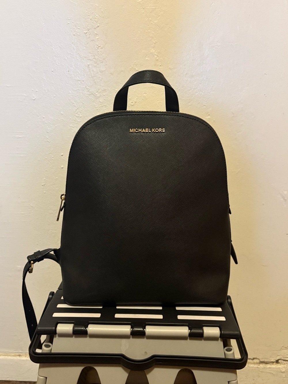 Michael Kors Black Leather Backpack